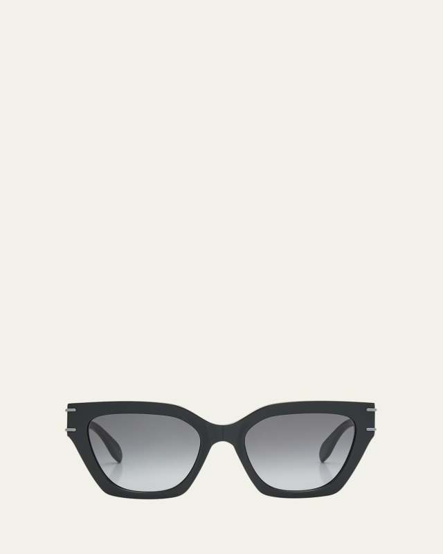 Acetate Cat-Eye Sunglasses w/ Logo Detail